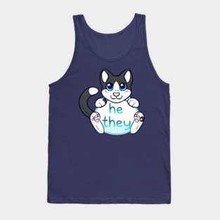 Kitty Pronouns - He/They Tank Top